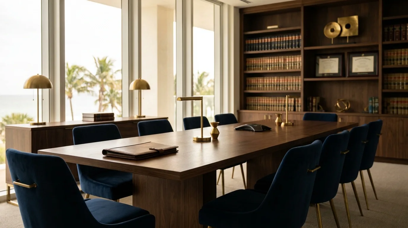 Conference room at Woods, Weidenmiller, Michetti & Rudnick in Naples, Florida